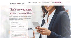 Desktop Screenshot of personalcashloans.com